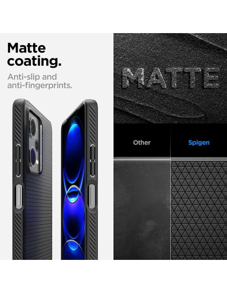 SPIGEN Liquid Air Coque pour XIAOMI Redmi Note 12 PRO 5G / POCO X5 PRO 5G noir mat