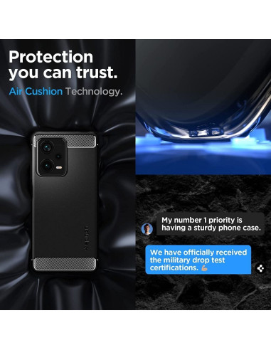 SPIGEN Coque Rugged Armor pour XIAOMI Redmi Note 12 PRO PLUS 5G noir mat