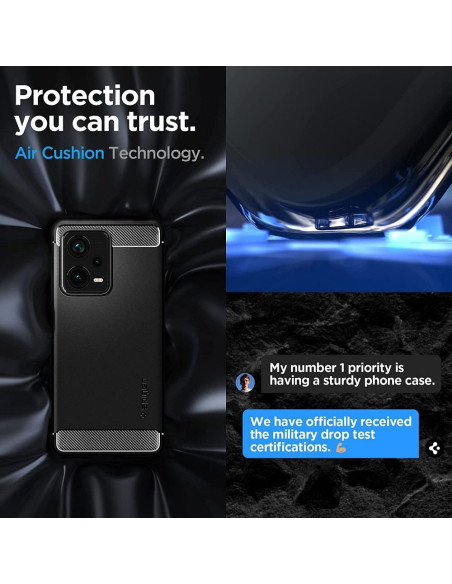 SPIGEN Coque Rugged Armor pour XIAOMI Redmi Note 12 PRO PLUS 5G noir mat