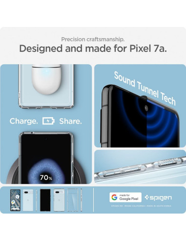 SPIGEN Ultra Hybrid Coque pour GOOGLE PIXEL 7A transparent