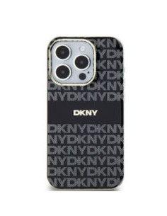 Coque DKNY pour IPHONE 11 compatible avec MagSafe DKHMN61HRHSEK (DKNY HC MagSafe PC TPU Repeat Texture Pattern W/ Stripe) noir