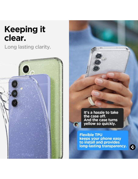 SPIGEN Coque en cristal liquide pour SAMSUNG A54 5G pailleté transparent