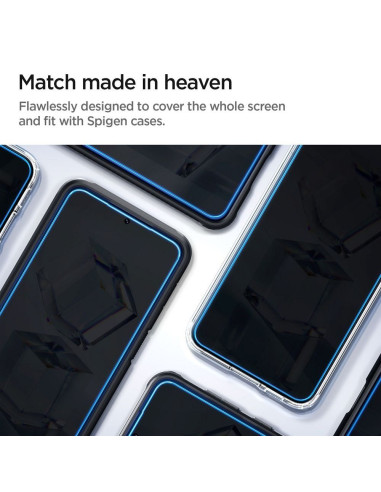 Verre trempé "EZ FIT" de SPIGEN GLAS.TR 2-pack pour SAMSUNG S23 PLUS transparent