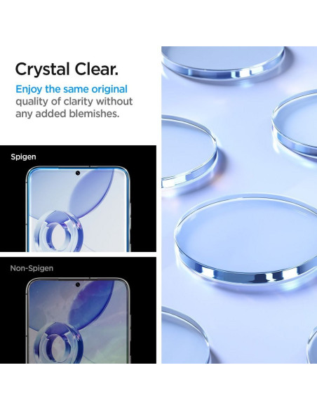 Verre trempé "EZ FIT" de SPIGEN GLAS.TR 2-pack pour SAMSUNG S23 transparent