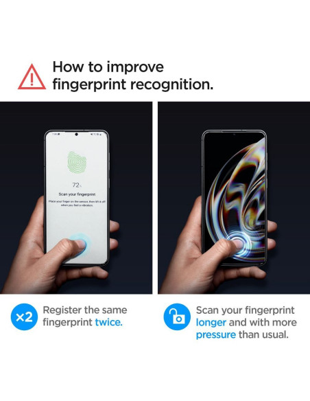 Verre trempé "EZ FIT" de SPIGEN GLAS.TR 2-pack pour SAMSUNG S23 transparent