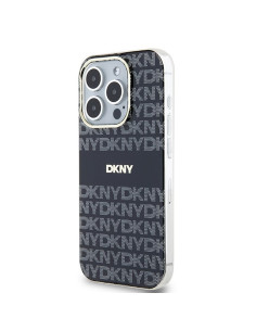 Coque DKNY pour IPHONE 13 Pro Max compatible avec MagSafe DKHMP13XHRHSEK (DKNY HC MagSafe PC TPU Repeat Texture Pattern W/ Strip 2