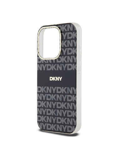 Coque DKNY pour IPHONE 13 Pro Max compatible avec MagSafe DKHMP13XHRHSEK (DKNY HC MagSafe PC TPU Repeat Texture Pattern W/ Strip