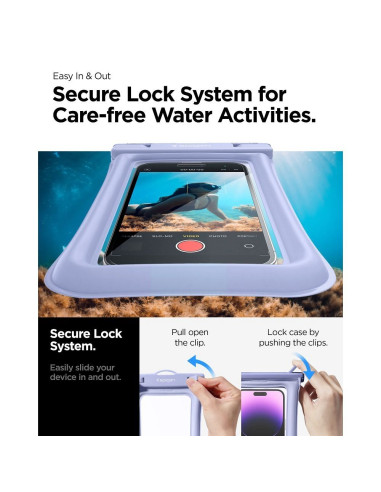 SPIGEN A610 Universal Waterproof Float Case aqua blue