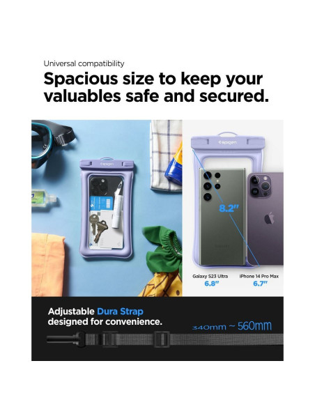 SPIGEN A610 Universal Waterproof Float Case aqua blue