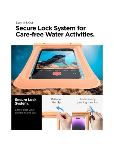 SPIGEN A610 Universal Waterproof Float Case apricot