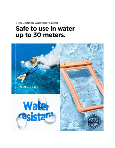 SPIGEN A610 Universal Waterproof Float Case apricot