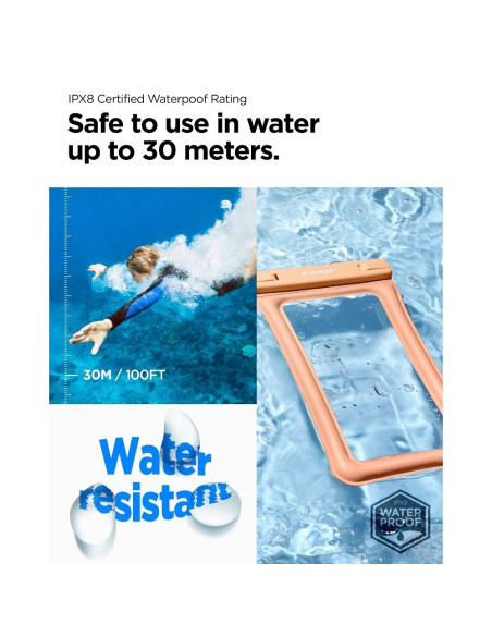 SPIGEN A610 Universal Waterproof Float Case apricot