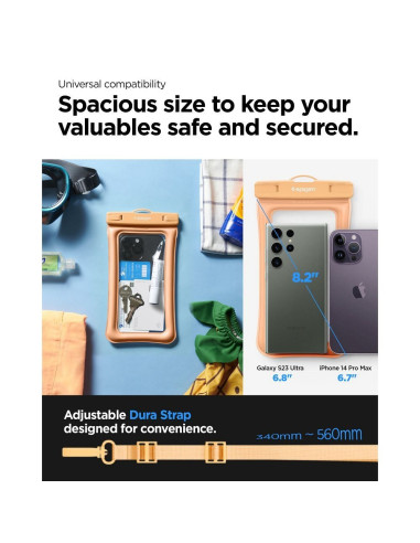 SPIGEN A610 Universal Waterproof Float Case apricot