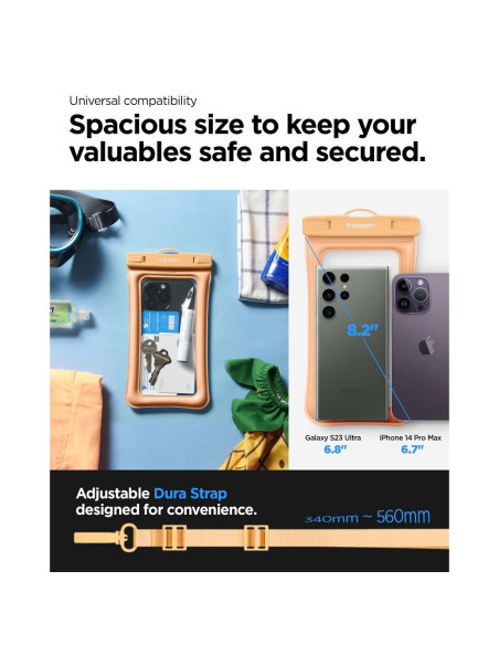 SPIGEN A610 Universal Waterproof Float Case apricot