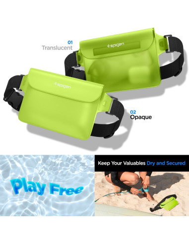 SPIGEN A620 Universal Waterproof Waist bag 2-PACK vert cactus