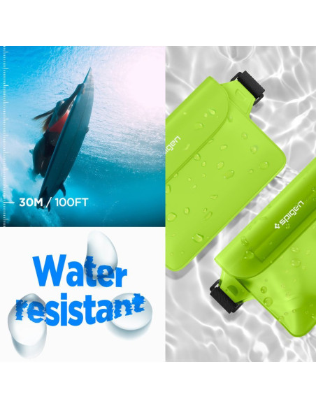 SPIGEN A620 Universal Waterproof Waist bag 2-PACK vert cactus