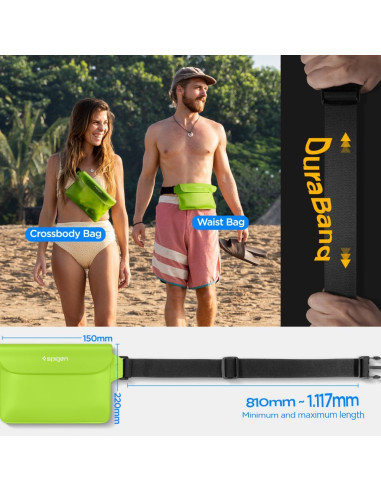 SPIGEN A620 Universal Waterproof Waist bag 2-PACK vert cactus
