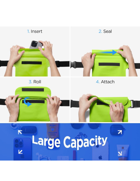SPIGEN A620 Universal Waterproof Waist bag 2-PACK vert cactus