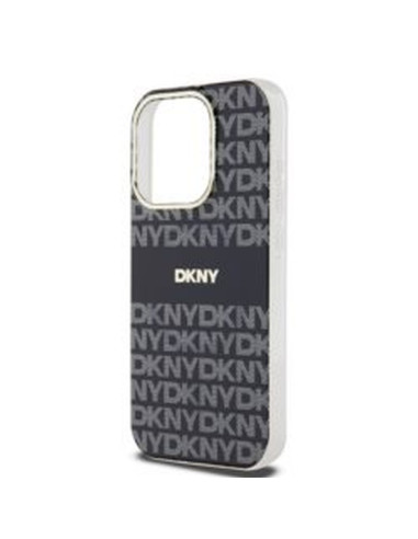 Coque DKNY pour IPHONE 14 Pro Max compatible avec MagSafe DKHMP14XHRHSEK (DKNY HC MagSafe PC TPU Repeat Texture Pattern W/ Strip