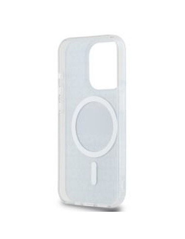 Coque DKNY pour IPHONE 14 Pro Max compatible avec MagSafe DKHMP14XHRHSEK (DKNY HC MagSafe PC TPU Repeat Texture Pattern W/ Strip
