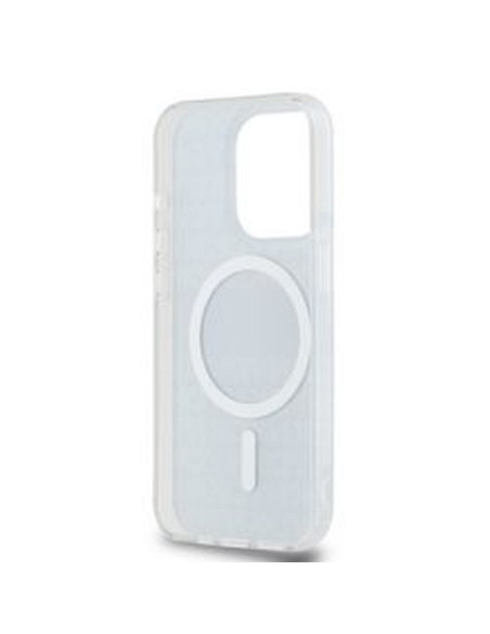 Coque DKNY pour IPHONE 14 Pro Max compatible avec MagSafe DKHMP14XHRHSEK (DKNY HC MagSafe PC TPU Repeat Texture Pattern W/ Strip