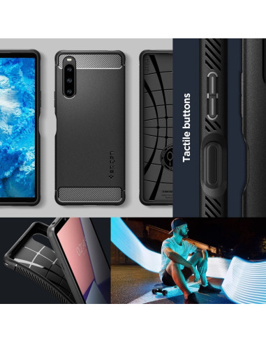 SPIGEN Coque Rugged Armor pour SONY XPERIA 1 V noir mat