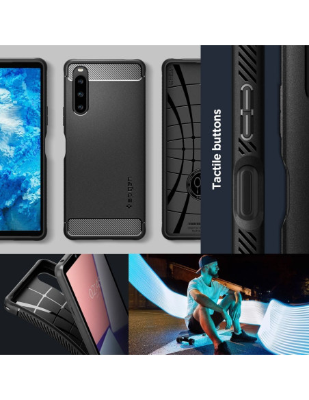 SPIGEN Coque Rugged Armor pour SONY XPERIA 1 V noir mat