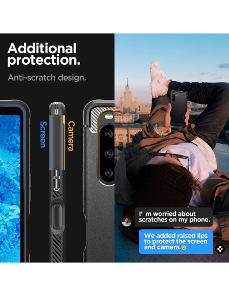 SPIGEN Coque Rugged Armor pour SONY XPERIA 1 V noir mat