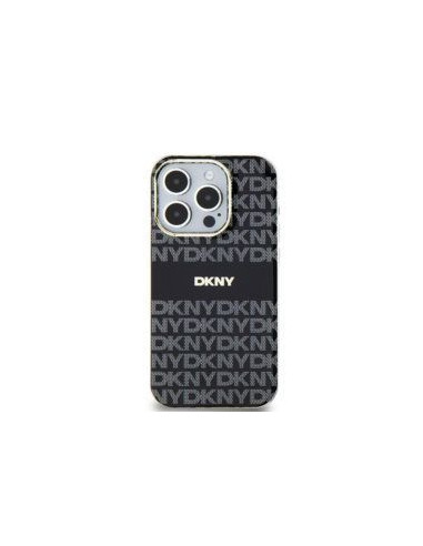 Coque DKNY pour IPHONE 15 Plus compatible avec MagSafe DKHMP15MHRHSEK (DKNY HC MagSafe PC TPU Repeat Texture Pattern W/ Stripe) 