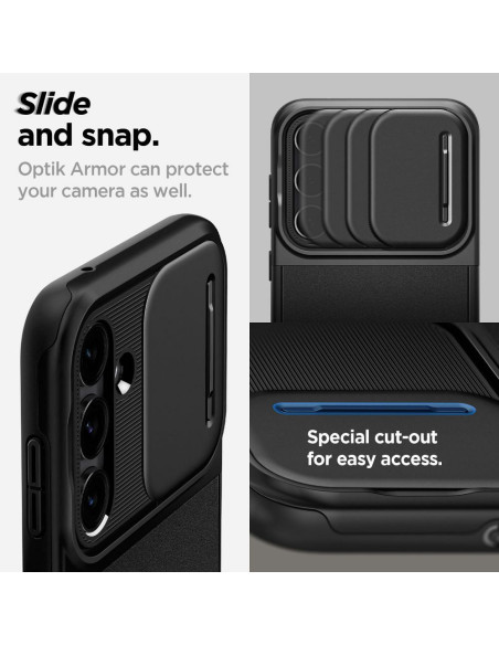 Coque SPIGEN Optik Armor pour SAMSUNG S23 FE vert abysse