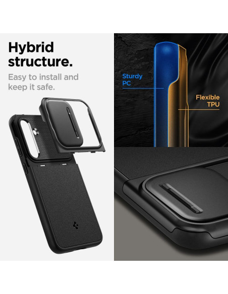 Coque SPIGEN Optik Armor pour SAMSUNG S23 FE vert abysse