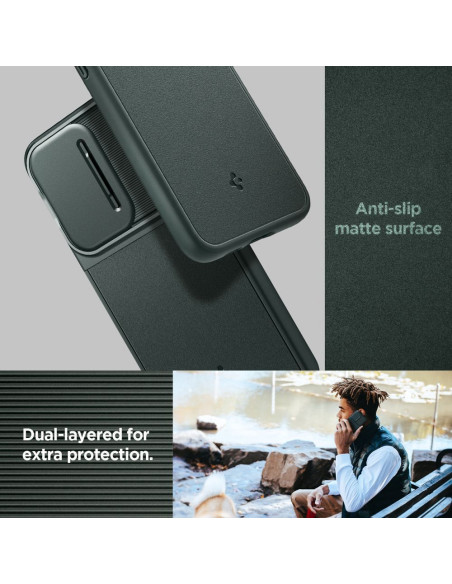 Coque SPIGEN Optik Armor pour SAMSUNG S23 FE vert abysse