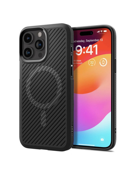 SPIGEN Core Armor MAG Coque compatible pour IPHONE 15 PRO noir mat