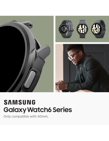 SPIGEN Liquid Air Coque pour SAMSUNG Galaxy Watch 6 (40 MM) noir mat