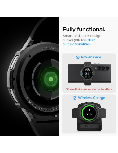 SPIGEN Liquid Air Coque pour SAMSUNG Galaxy Watch 6 Classic (43 MM) noir mat