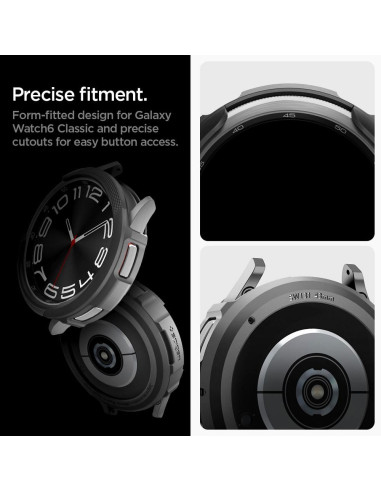 SPIGEN Liquid Air Coque pour SAMSUNG Galaxy Watch 6 Classic (43 MM) noir mat