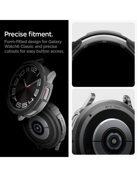 SPIGEN Liquid Air Coque pour SAMSUNG Galaxy Watch 6 Classic (43 MM) noir mat