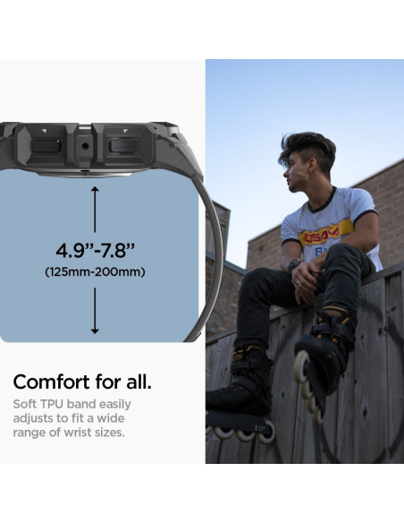 SPIGEN Rugged Armor "PRO" Coque pour SAMSUNG Galaxy Watch 6 (40 MM) noir mat