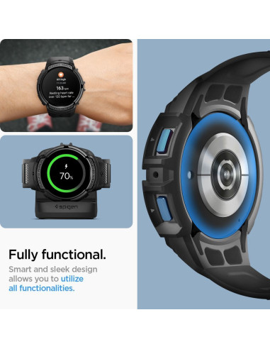SPIGEN Rugged Armor "PRO" Coque pour SAMSUNG Galaxy Watch 6 (40 MM) noir mat