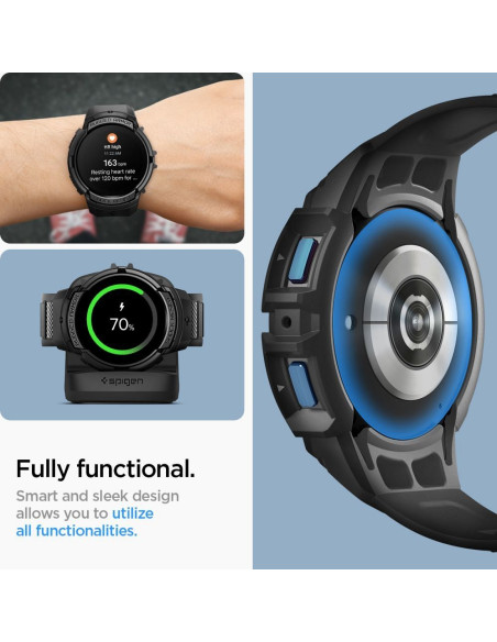 SPIGEN Rugged Armor "PRO" Coque pour SAMSUNG Galaxy Watch 6 (40 MM) noir mat
