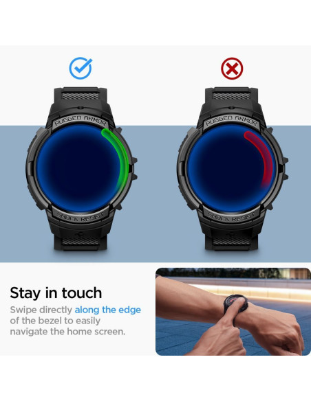 SPIGEN Rugged Armor "PRO" Coque pour SAMSUNG Galaxy Watch 6 (40 MM) noir mat