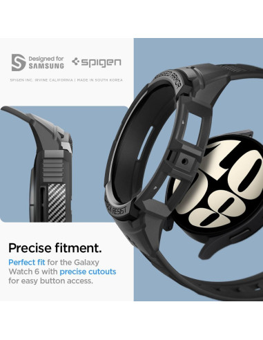 SPIGEN Rugged Armor "PRO" Coque pour SAMSUNG Galaxy Watch 6 (40 MM) noir mat