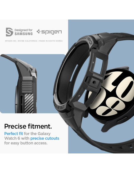 SPIGEN Rugged Armor "PRO" Coque pour SAMSUNG Galaxy Watch 6 (40 MM) noir mat