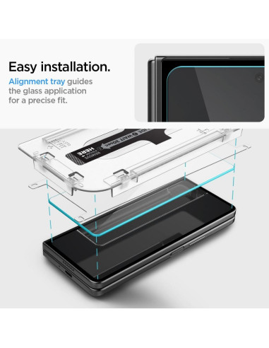 SPIGEN Tempered Glass GLAS.TR ”EZ FIT” 2-PACK do SAMSUNG Z FOLD 5 transparent