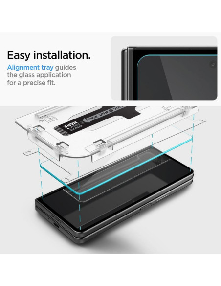 SPIGEN Tempered Glass GLAS.TR ”EZ FIT” 2-PACK do SAMSUNG Z FOLD 5 transparent