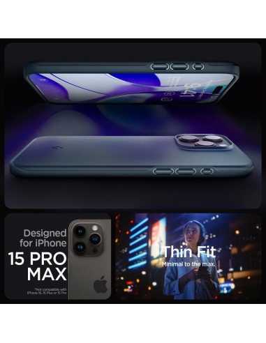 SPIGEN Thin Fit case for IPHONE 15 PRO MAX metal slate
