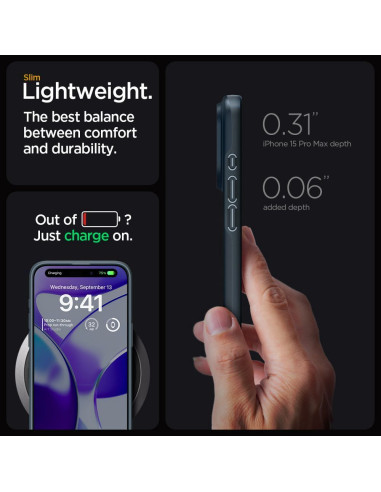 SPIGEN Thin Fit case for IPHONE 15 PRO MAX metal slate
