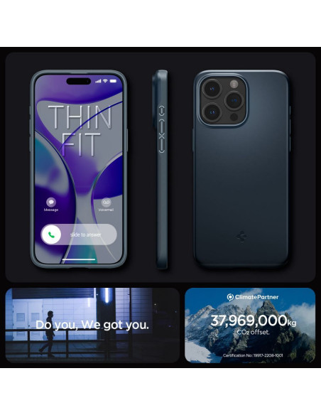SPIGEN Thin Fit case for IPHONE 15 PRO MAX metal slate