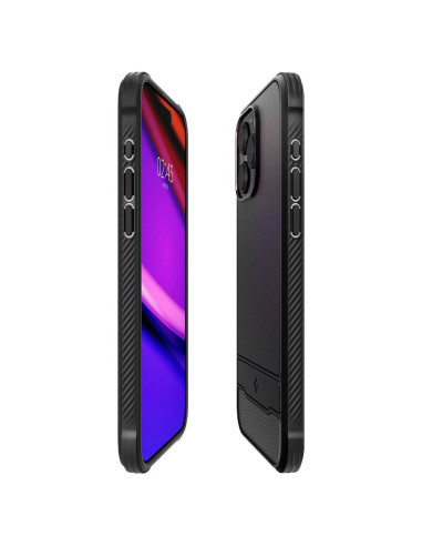 SPIGEN Rugged Armor Coque compatible MAG pour IPHONE 15 PRO MAX noir mat