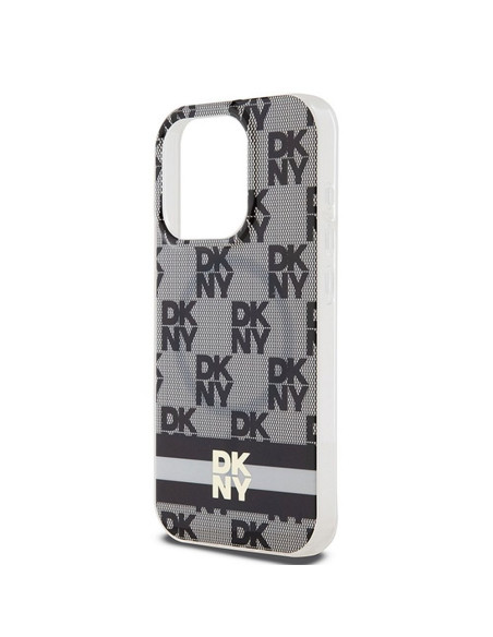 Coque pour IPHONE 13 Pro compatible avec MagSafe DKHMP13LHCPTSK (DKNY HC MagSafe PC TPU Checkered Pattern W/Printed Stripes) noi